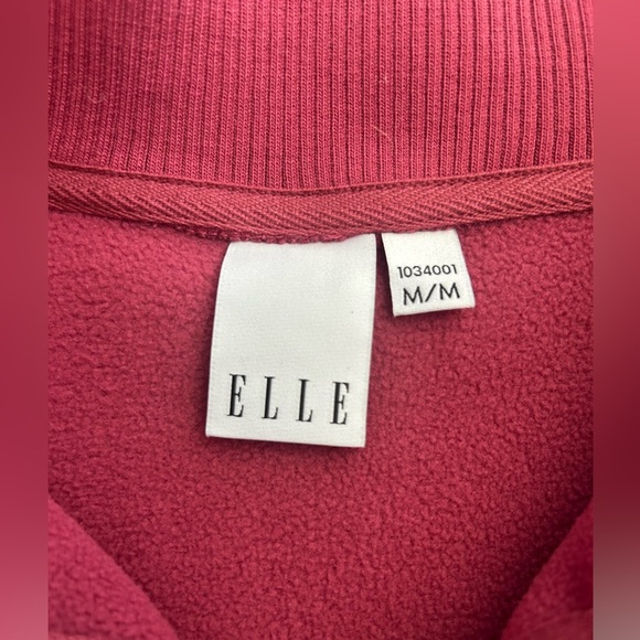 ELLE quarter zip fleece sweater‎ size M - Picture 3 of 3